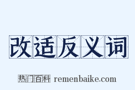 改适反义词是什么意思的图片